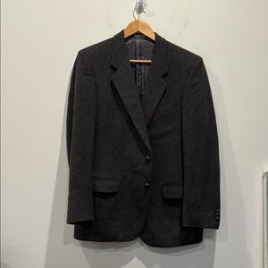 Classic Men’s Charcoal Wool Blazer